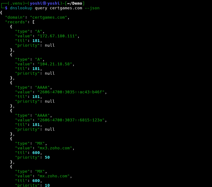 JSON Output