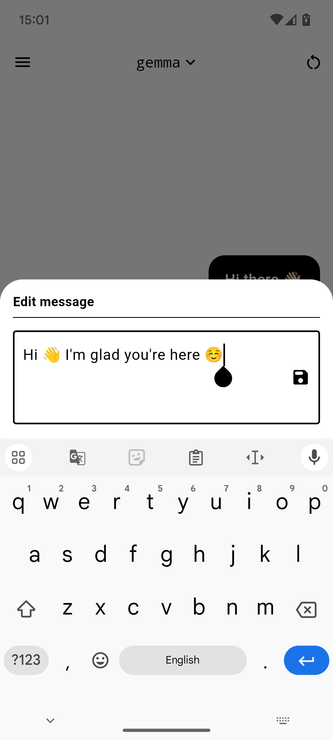 message editing dialog